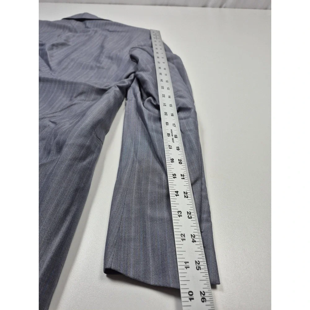 VTG Scabal Suit Mens 42R Gray Stripe Wool 2 Piece 36x36 Western Germany NWT